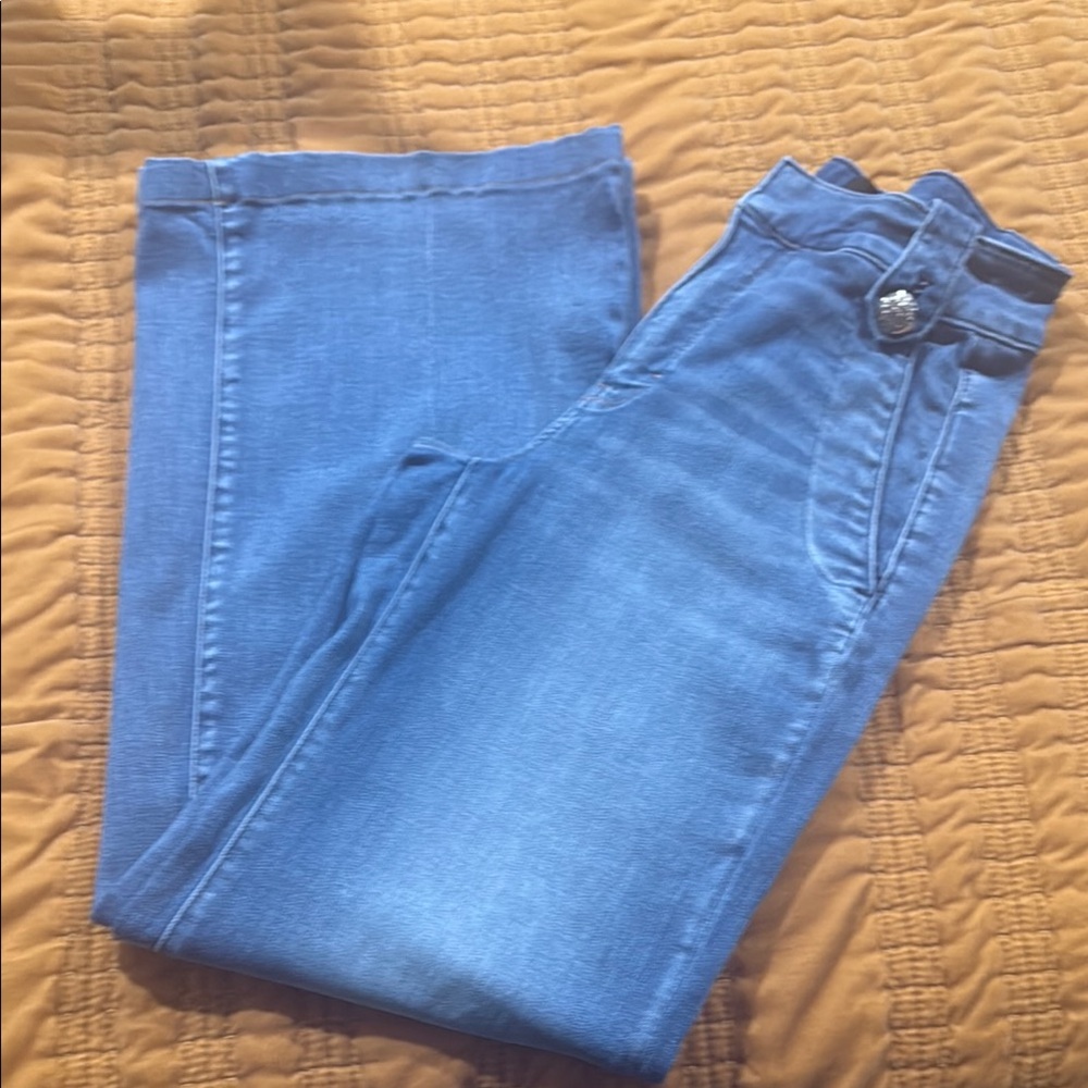 White House Black Market Blue Wide Leg Jeans